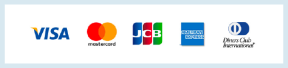 VISA、master card、JCB、アメリカン・エキスプレス、Diners Club INTERNATIONAL